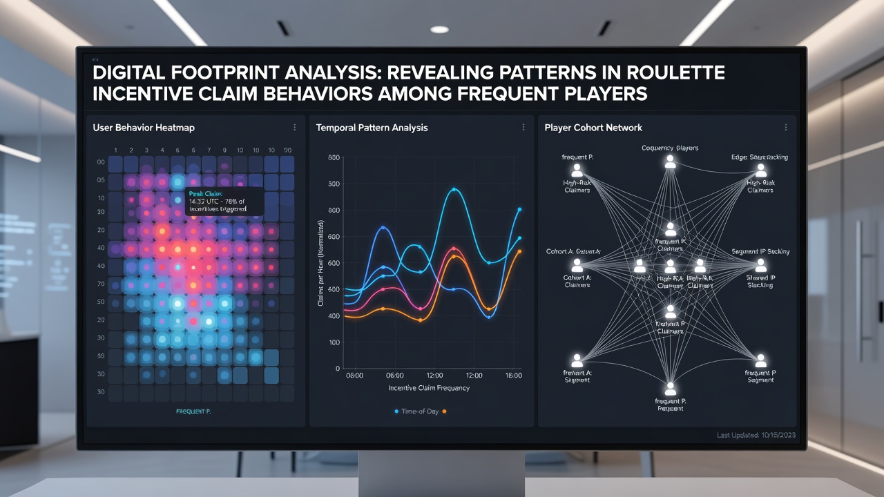 Charts showing temporal patterns in roulette incentive claims
