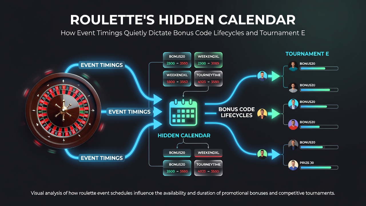 Tournament bracket calendar showing entry windows aligned with roulette events