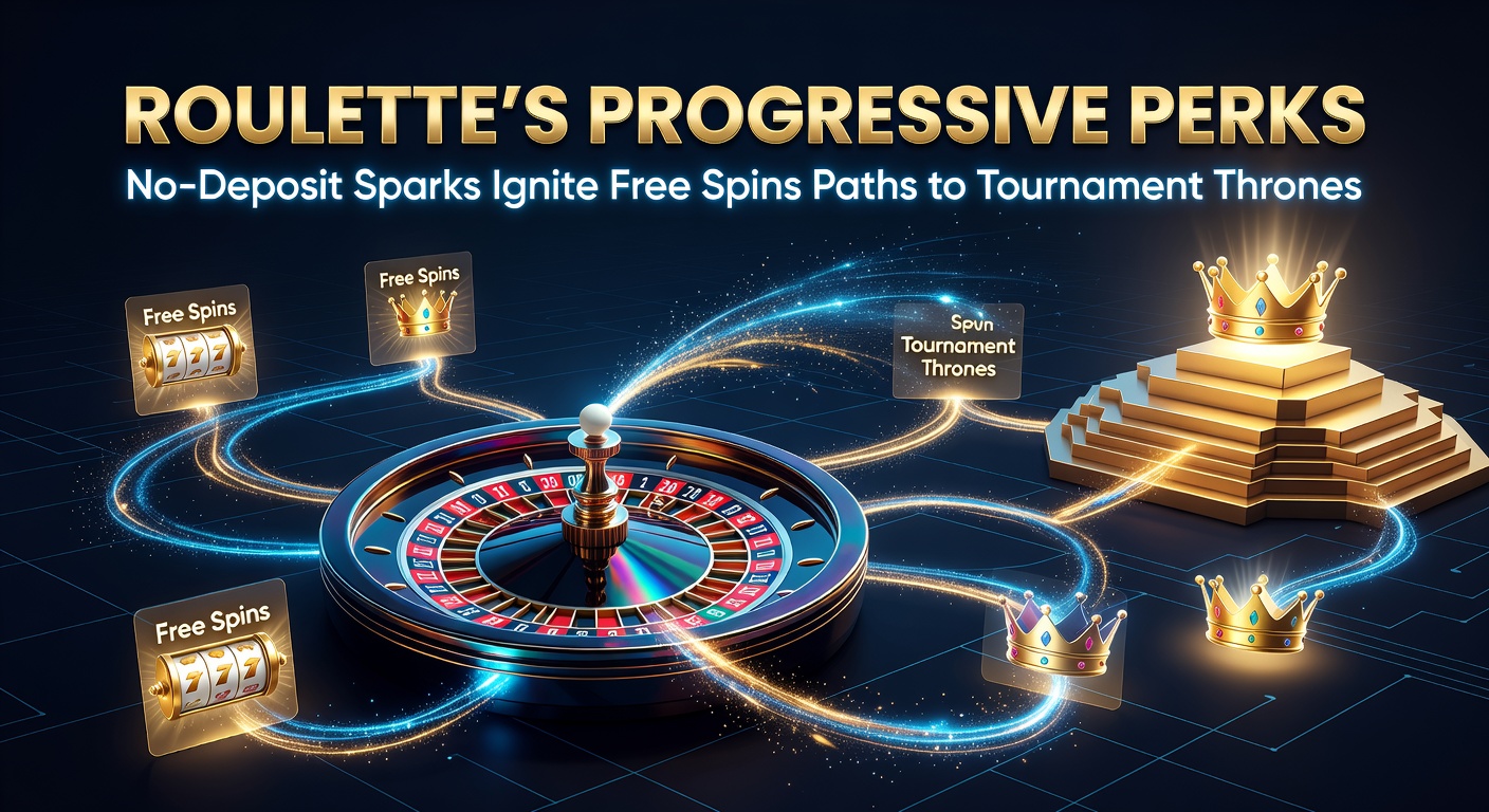 Dynamic roulette table showcasing progressive jackpot counters climbing alongside no-deposit bonus icons and tournament leaderboards