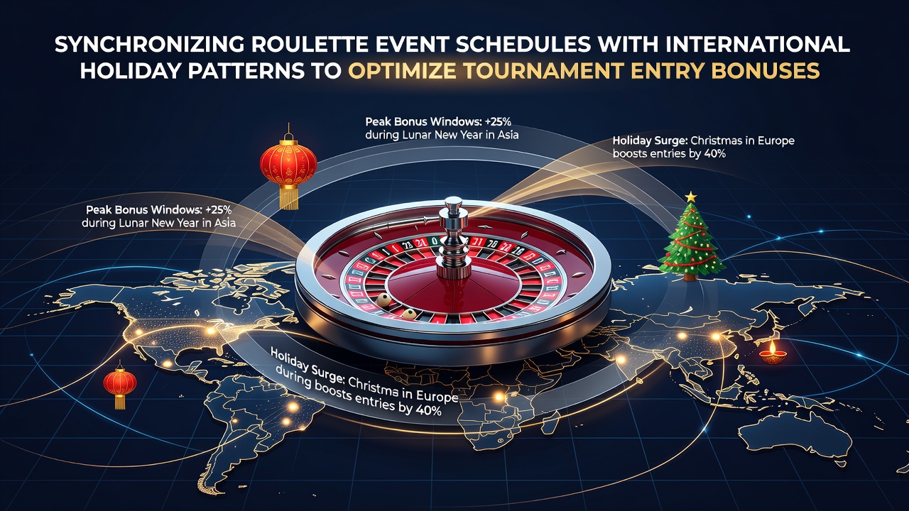 Roulette tournament scheduling aligned with global holiday calendars showing bonus optimization pathways